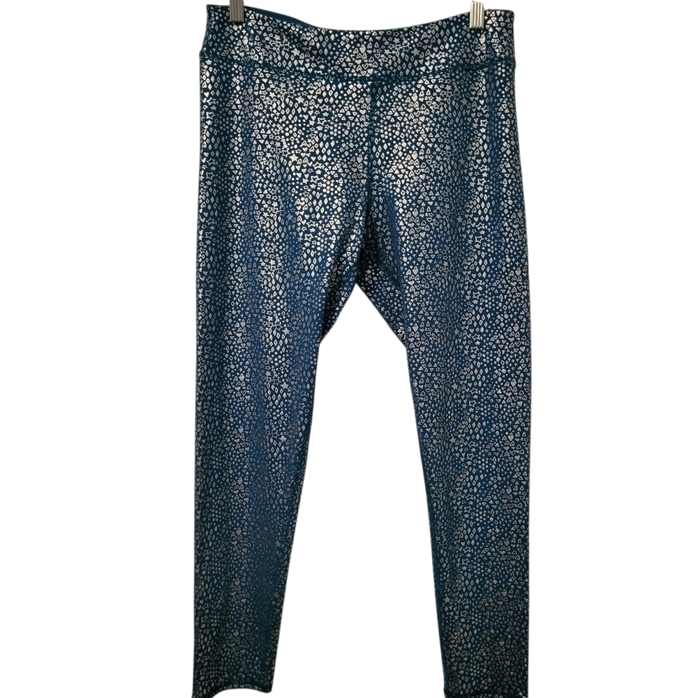 Tek Gear Leggings Blue/Silver sz XXL
